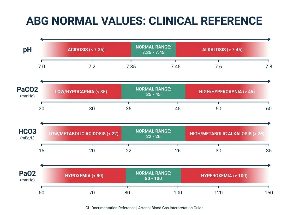 chart for ABG normal values