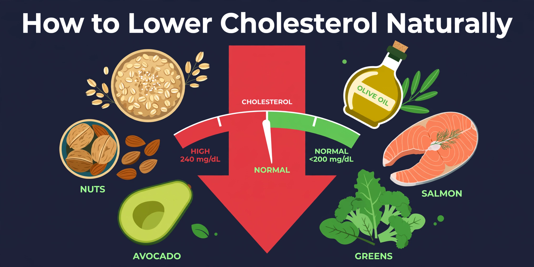How to Lower Cholesterol Naturally illustration