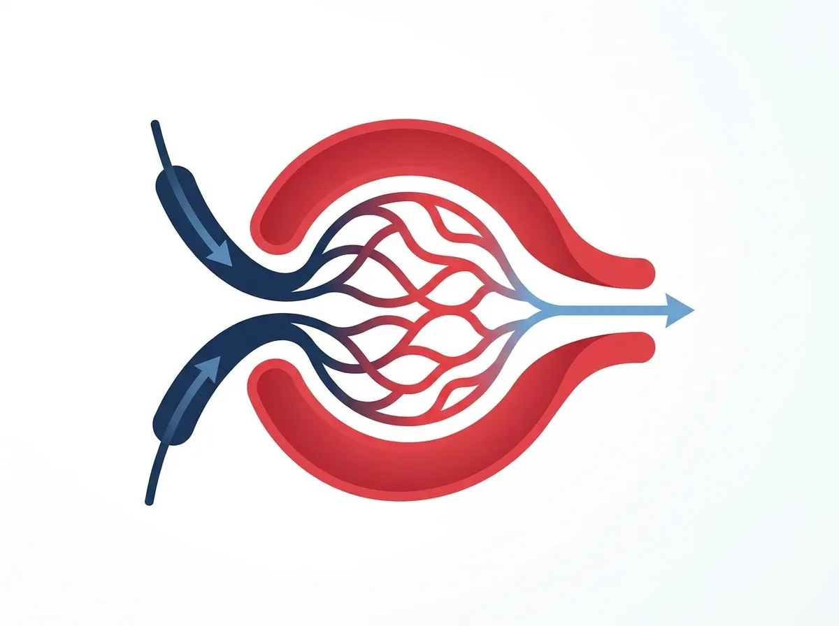 Cross-section medical illustration