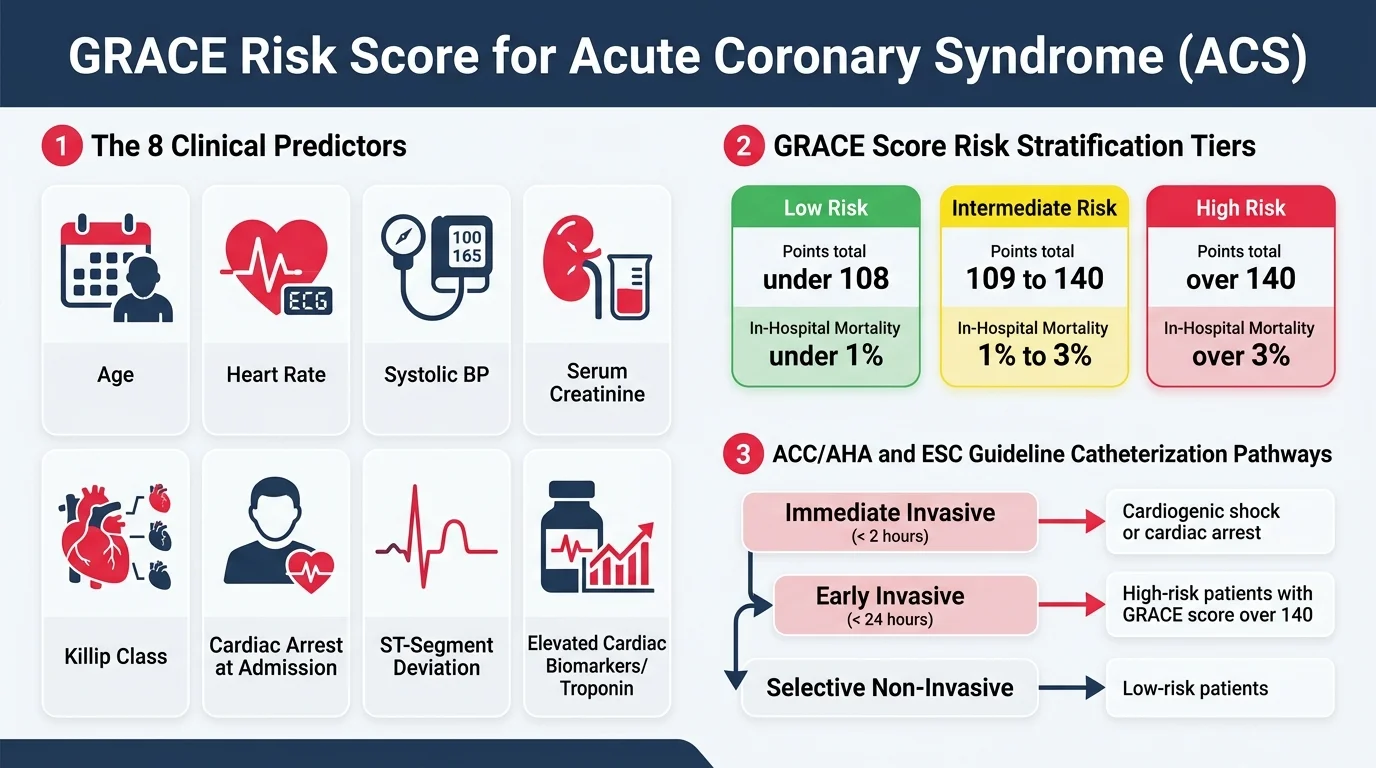 GRACE Score Calculator ACS Risk Stratification Nomogram
