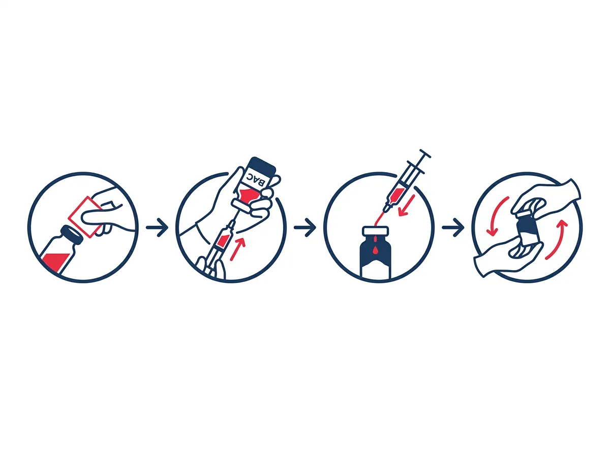 peptide reconstitution 4 step process