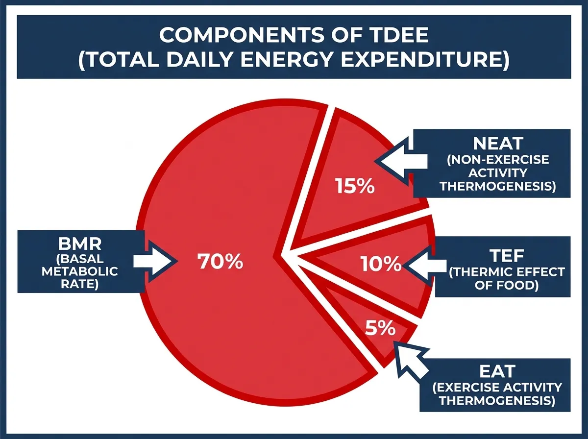 infographic showing tdee components