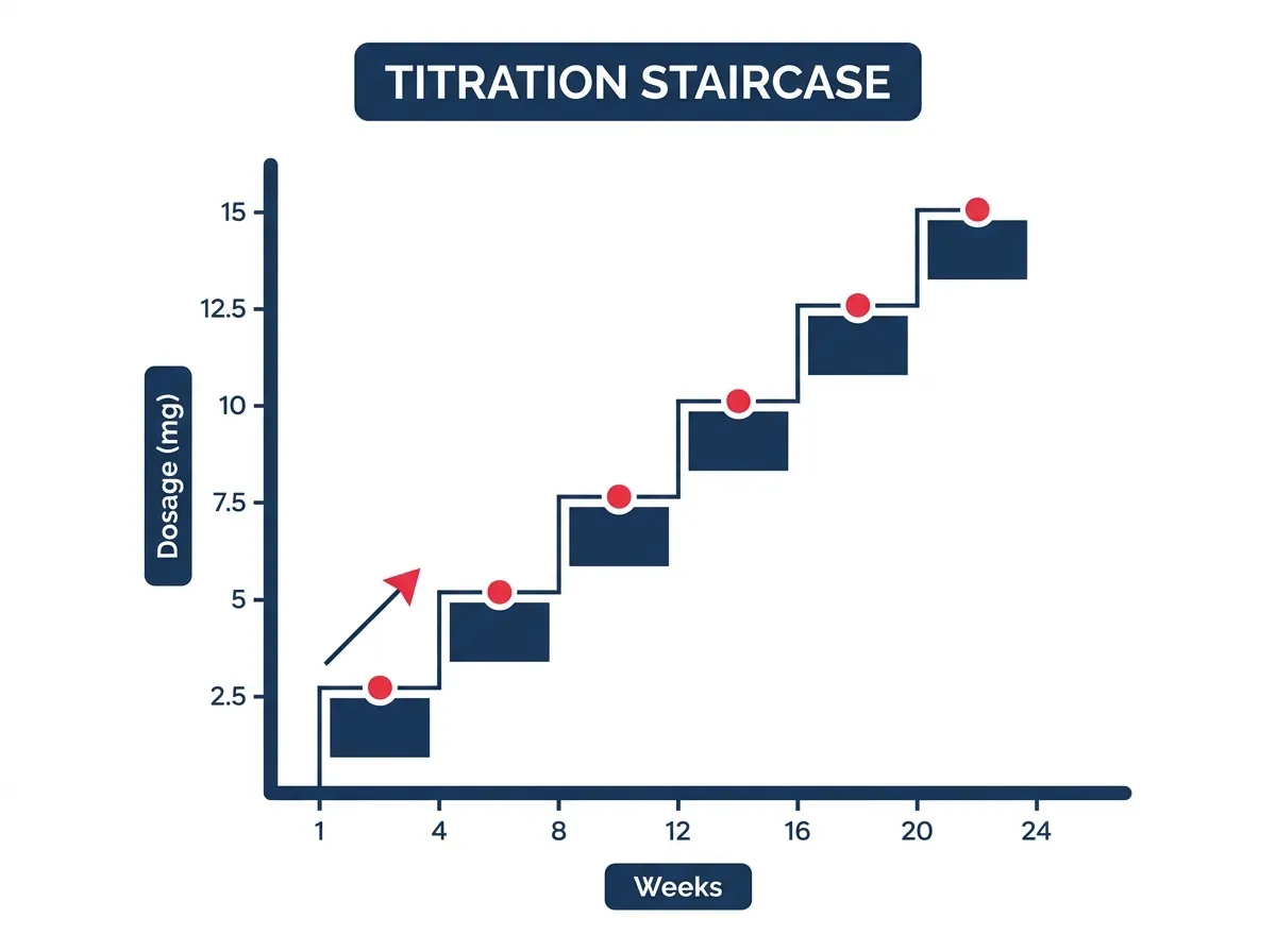 titration staircase infographic